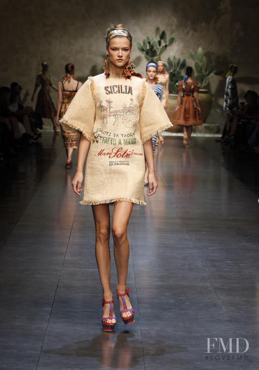 Kasia Struss featured in  the Dolce & Gabbana fashion show for Spring/Summer 2013