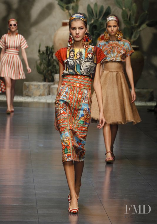 Valery Kaufman featured in  the Dolce & Gabbana fashion show for Spring/Summer 2013