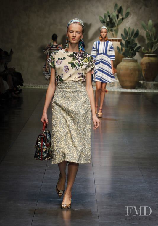 Daria Strokous featured in  the Dolce & Gabbana fashion show for Spring/Summer 2013