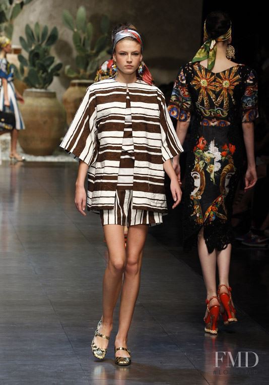 Yulia Serzhantova featured in  the Dolce & Gabbana fashion show for Spring/Summer 2013