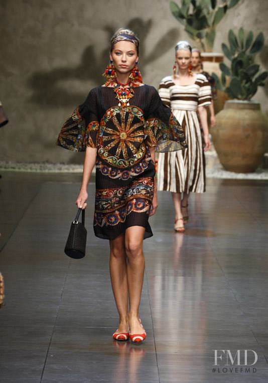 Vika Falileeva featured in  the Dolce & Gabbana fashion show for Spring/Summer 2013