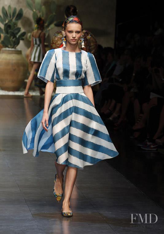 Mila Krasnoiarova featured in  the Dolce & Gabbana fashion show for Spring/Summer 2013