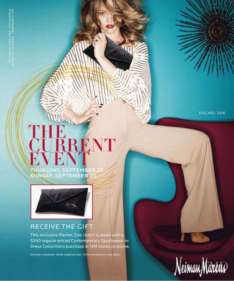 Sasha Pivovarova featured in  the Neiman Marcus advertisement for Autumn/Winter 2011