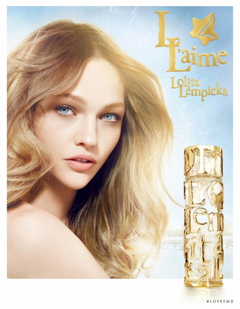 Sasha Pivovarova featured in  the Lolita Lempicka L´aime Fragrance advertisement for Spring/Summer 2014