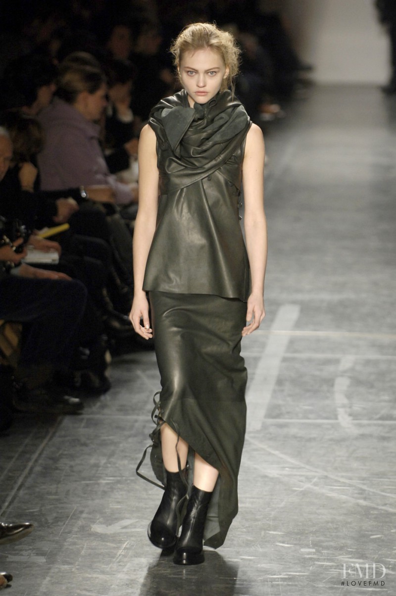 Sasha Pivovarova featured in  the Ann Demeulemeester fashion show for Autumn/Winter 2006