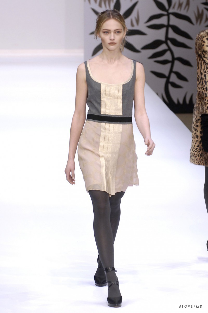 Sasha Pivovarova featured in  the Cacharel fashion show for Autumn/Winter 2006