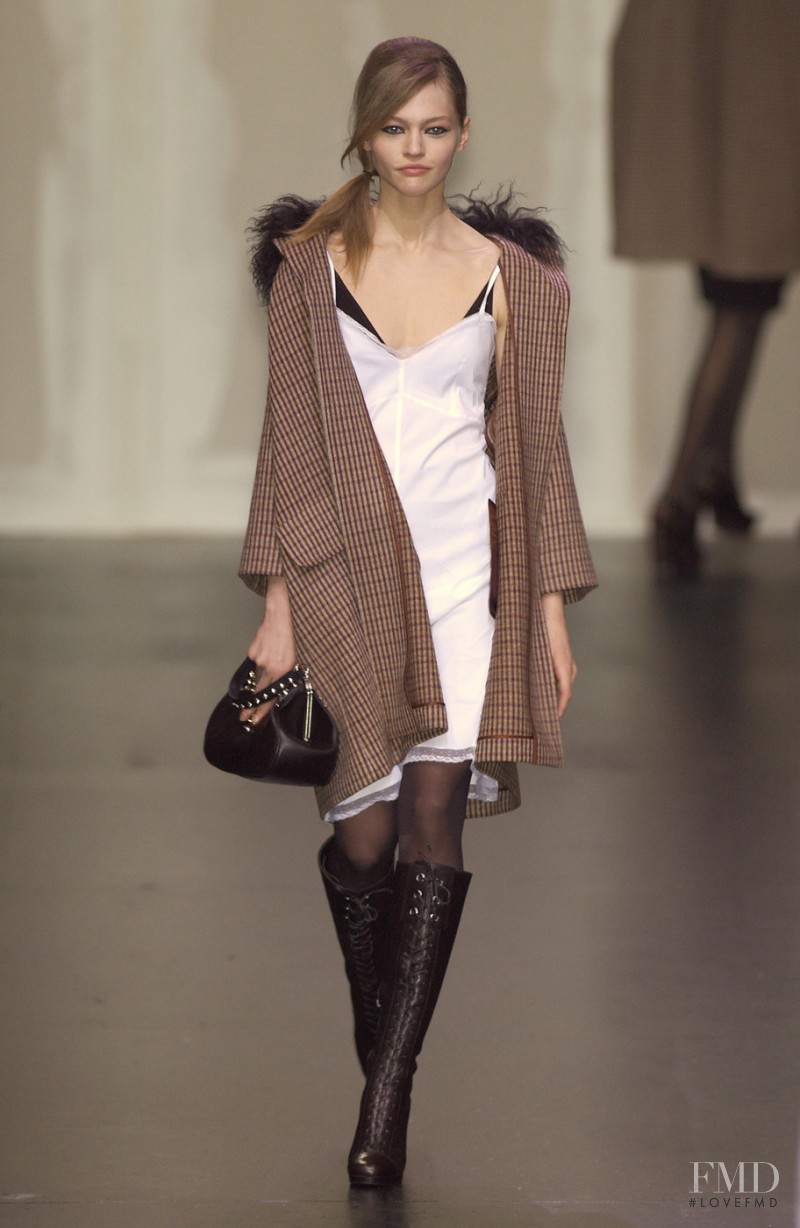 Sasha Pivovarova featured in  the Miu Miu fashion show for Autumn/Winter 2005