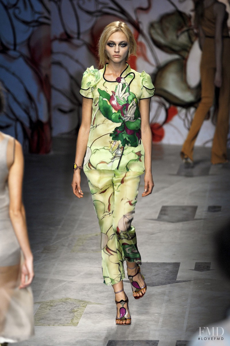 Sasha Pivovarova featured in  the Prada fashion show for Spring/Summer 2008