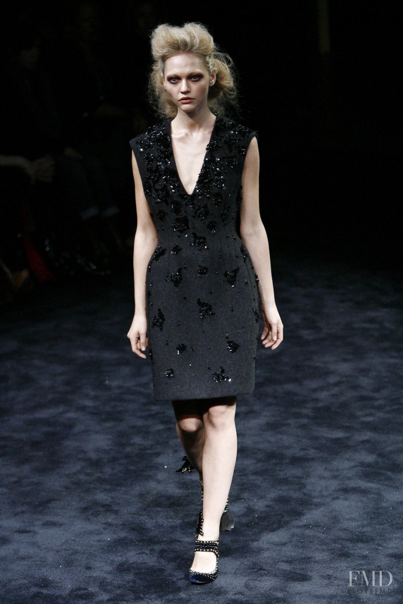 Sasha Pivovarova featured in  the Prada fashion show for Autumn/Winter 2009