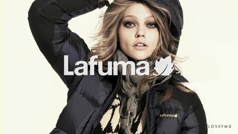 Sasha Pivovarova featured in  the Lafuma advertisement for Autumn/Winter 2011