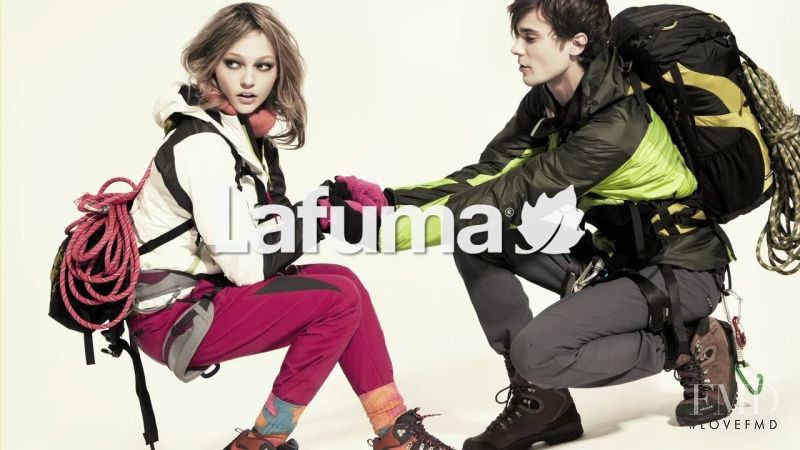Sasha Pivovarova featured in  the Lafuma advertisement for Autumn/Winter 2011