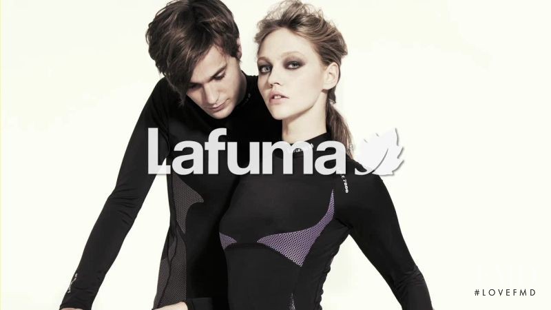 Sasha Pivovarova featured in  the Lafuma advertisement for Autumn/Winter 2011