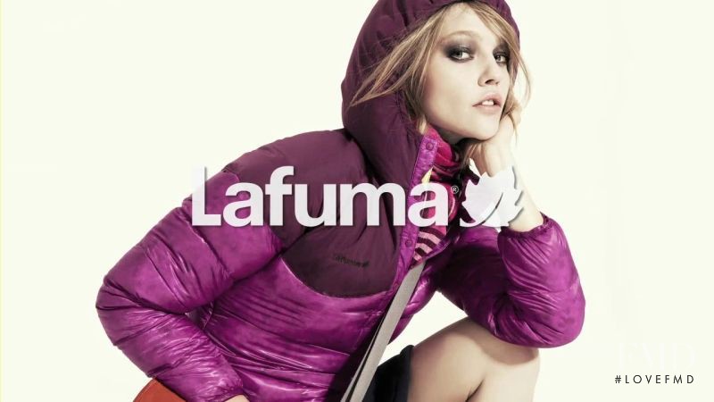 Sasha Pivovarova featured in  the Lafuma advertisement for Autumn/Winter 2011