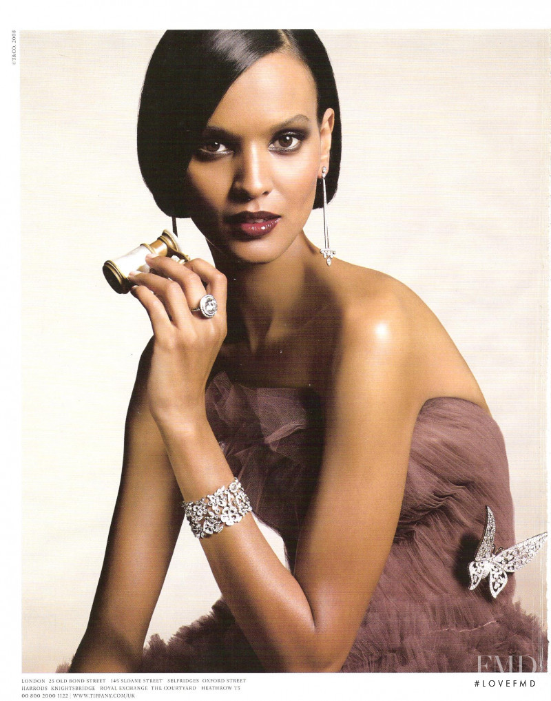 Liya Kebede featured in  the Tiffany & Co. advertisement for Autumn/Winter 2008