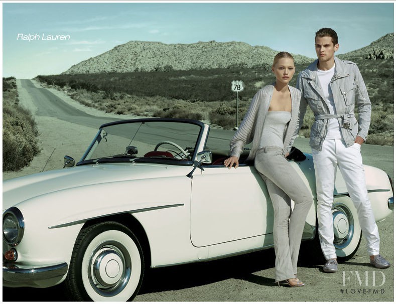 Sasha Pivovarova featured in  the Americana Manhasset (RETAILER) Americana Road Trip catalogue for Spring 2009