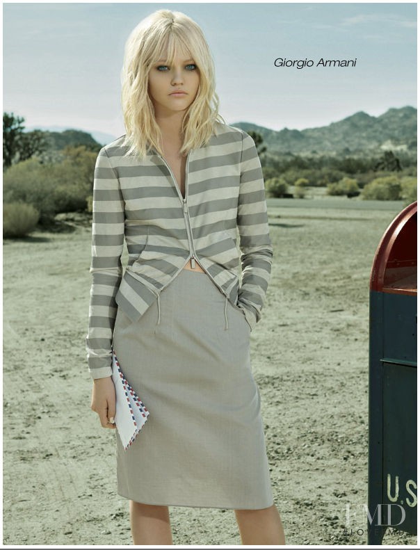 Sasha Pivovarova featured in  the Americana Manhasset (RETAILER) Americana Road Trip catalogue for Spring 2009