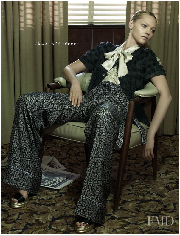 Sasha Pivovarova featured in  the Americana Manhasset (RETAILER) Americana Road Trip catalogue for Spring 2009