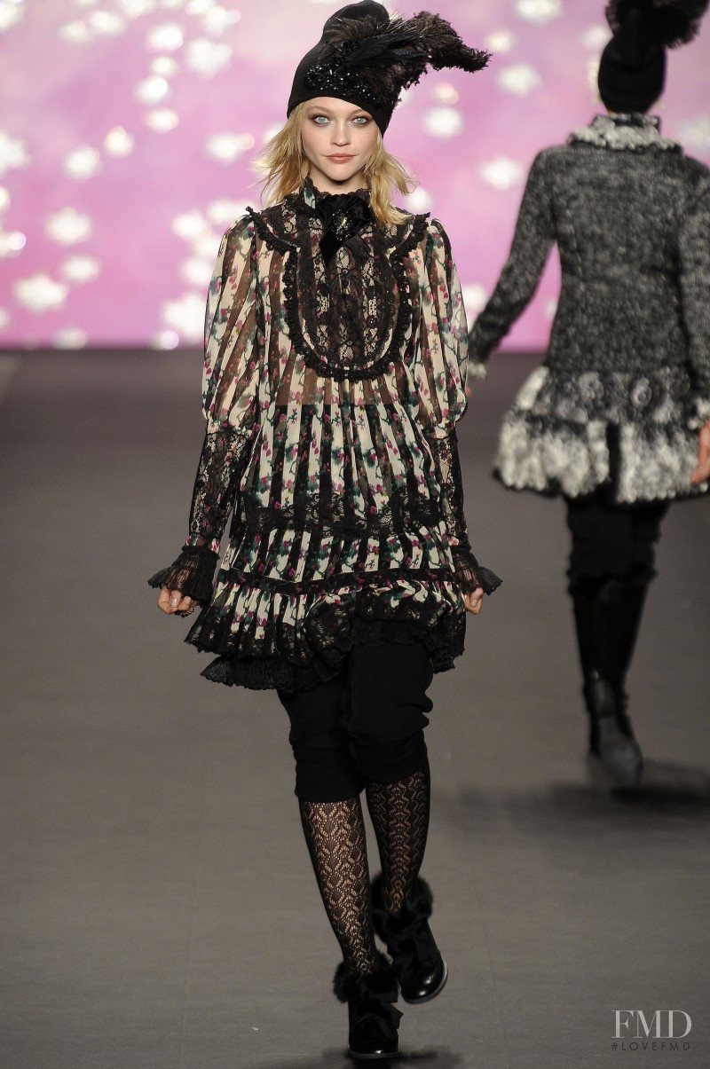 Sasha Pivovarova featured in  the Anna Sui fashion show for Autumn/Winter 2009