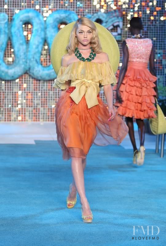 Sasha Pivovarova featured in  the Christian Dior fashion show for Cruise 2009
