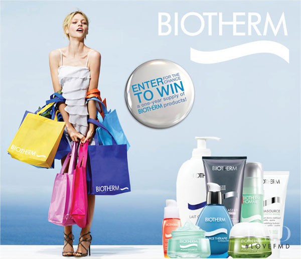 Sasha Pivovarova featured in  the Biotherm advertisement for Summer 2011