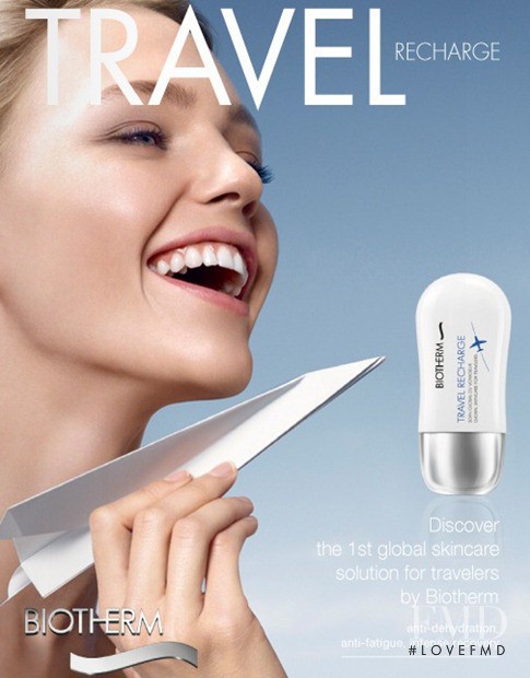 Sasha Pivovarova featured in  the Biotherm TRAVEL RECHARGE advertisement for Spring/Summer 2011