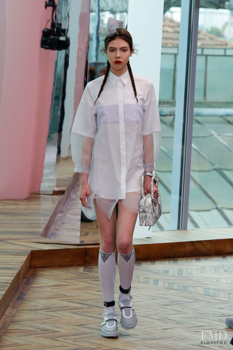 Lea Julian featured in  the Prada fashion show for Resort 2018