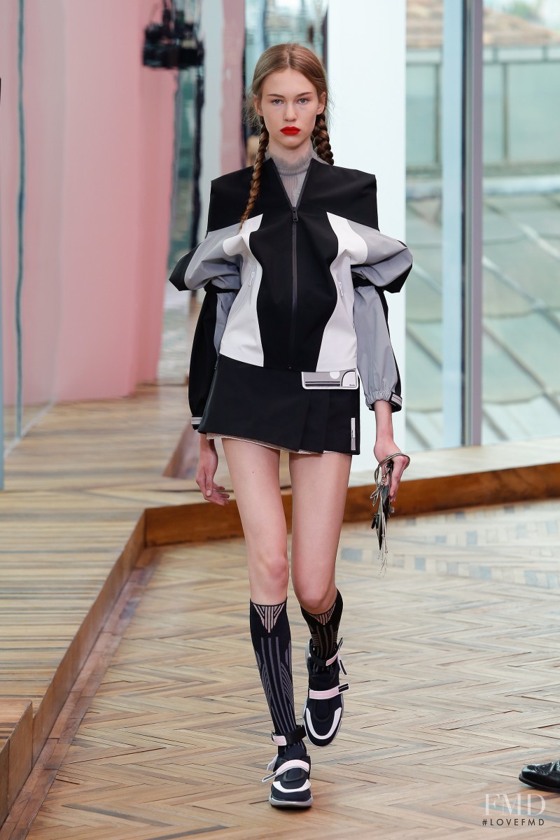 Lex Herl featured in  the Prada fashion show for Resort 2018