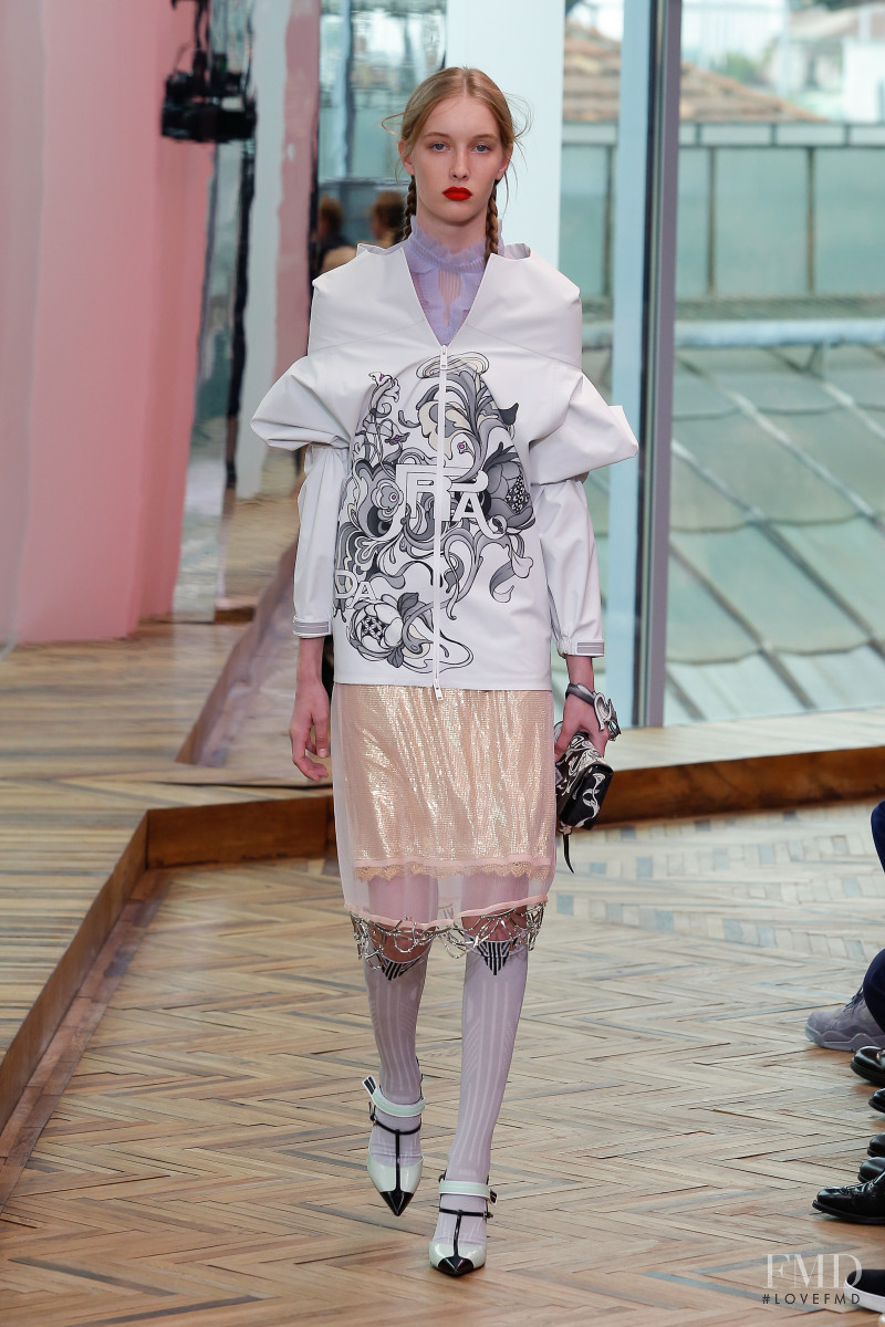Kateryna Zub featured in  the Prada fashion show for Resort 2018