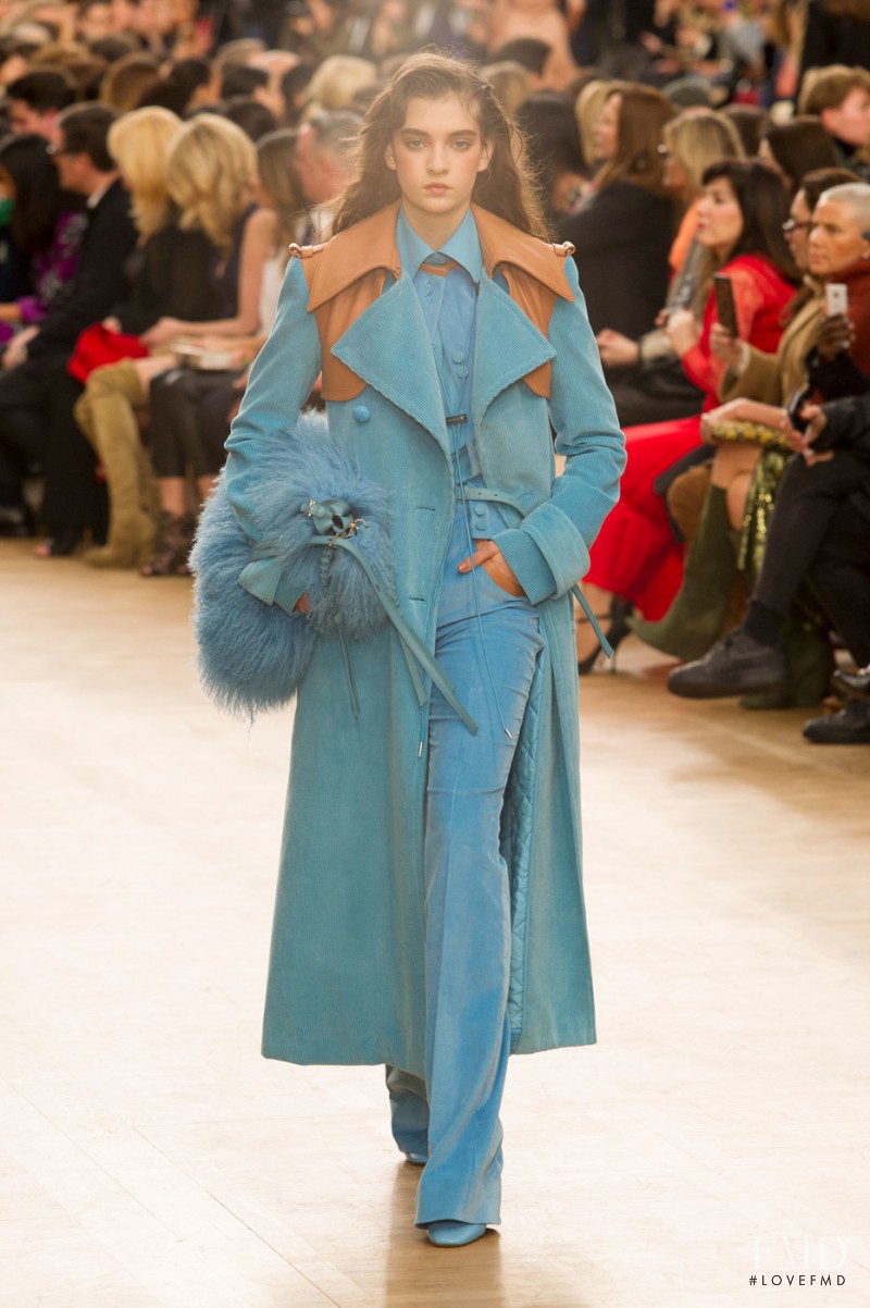 Yuliia Ratner featured in  the Nina Ricci fashion show for Autumn/Winter 2017