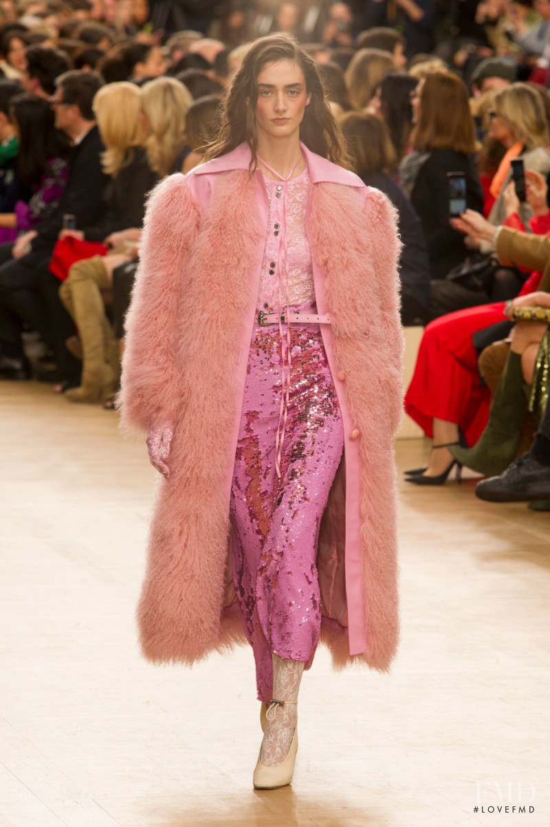 Amanda Googe featured in  the Nina Ricci fashion show for Autumn/Winter 2017