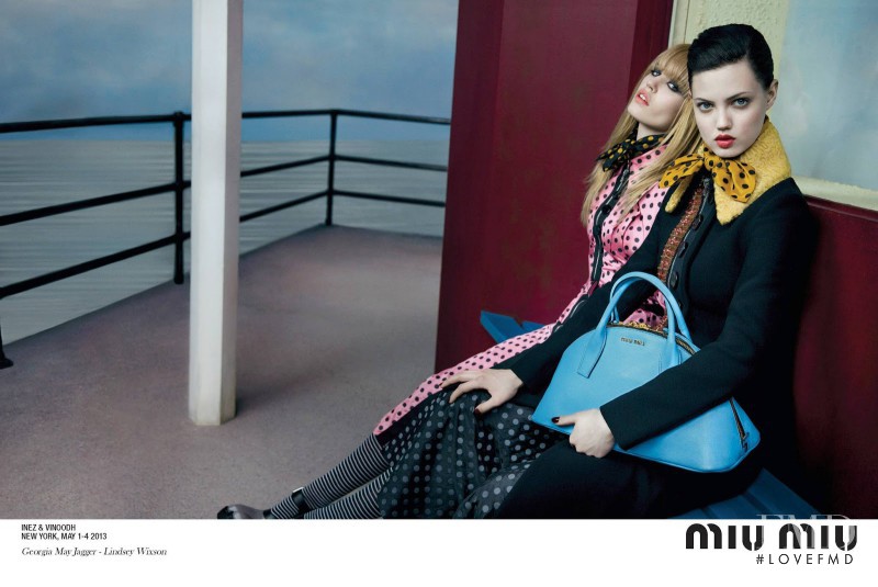 Georgia May Jagger featured in  the Miu Miu advertisement for Autumn/Winter 2013