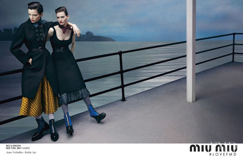 Anne Verhallen featured in  the Miu Miu advertisement for Autumn/Winter 2013