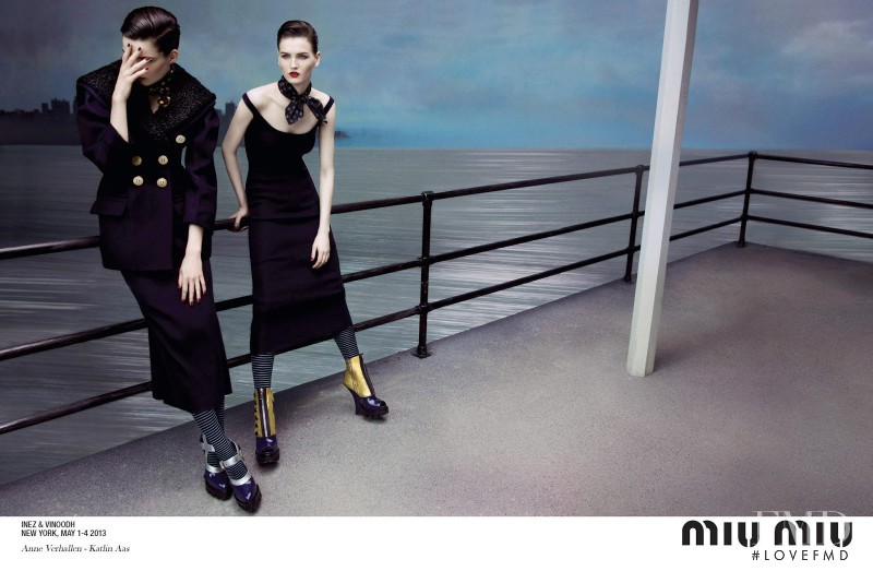 Anne Verhallen featured in  the Miu Miu advertisement for Autumn/Winter 2013