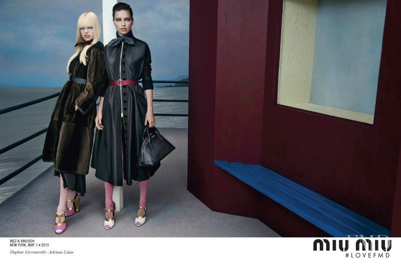 Adriana Lima featured in  the Miu Miu advertisement for Autumn/Winter 2013