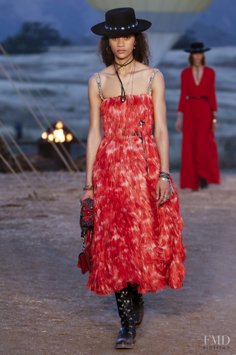 Selena Forrest featured in  the Christian Dior fashion show for Resort 2018