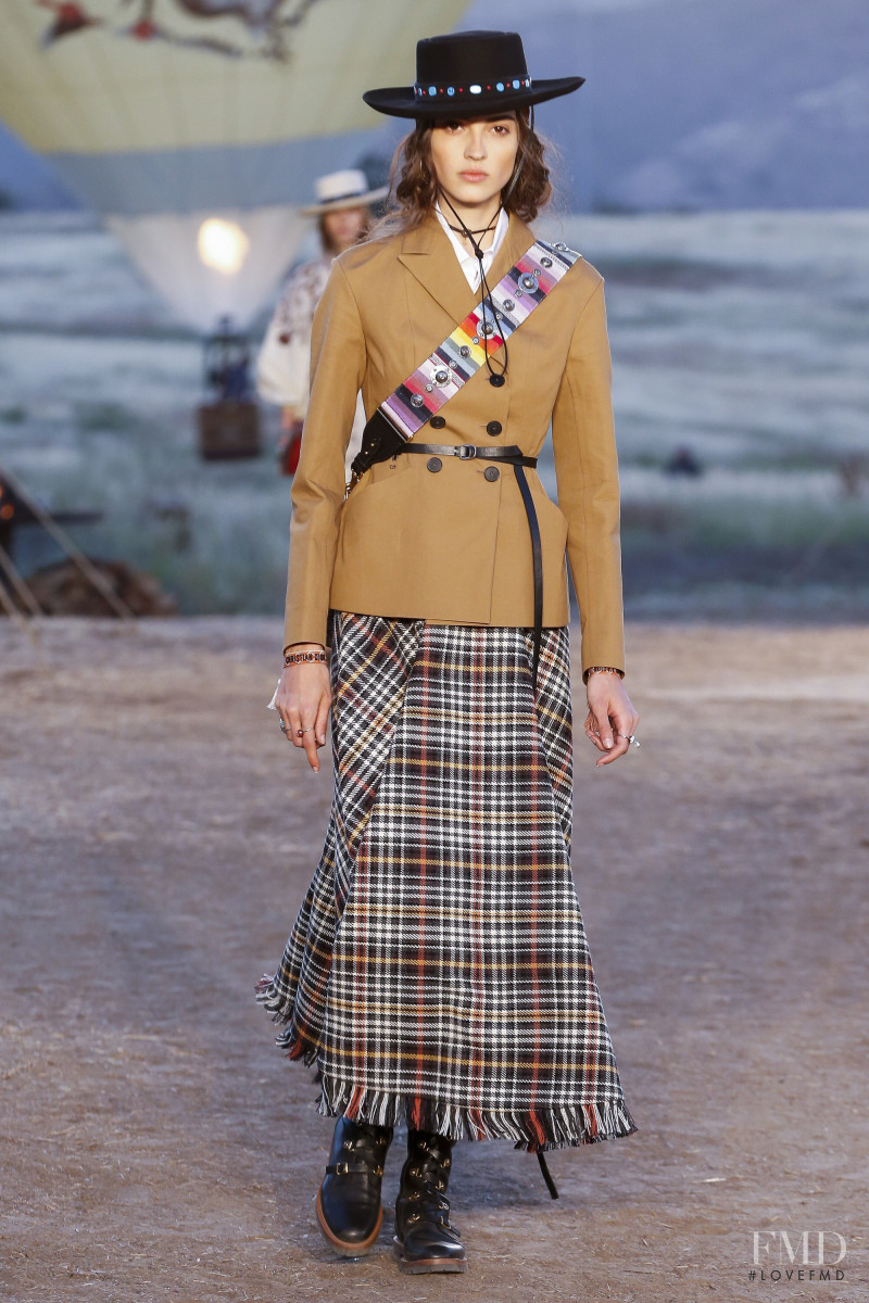Camille Hurel featured in  the Christian Dior fashion show for Resort 2018