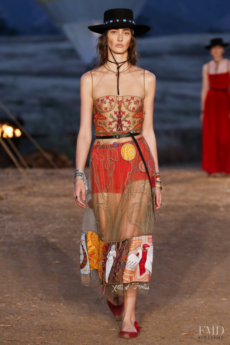 Amanda Googe featured in  the Christian Dior fashion show for Resort 2018