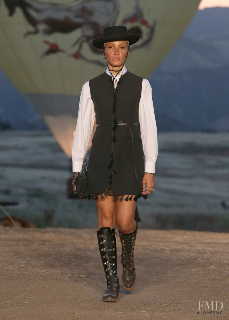 Adwoa Aboah featured in  the Christian Dior fashion show for Resort 2018