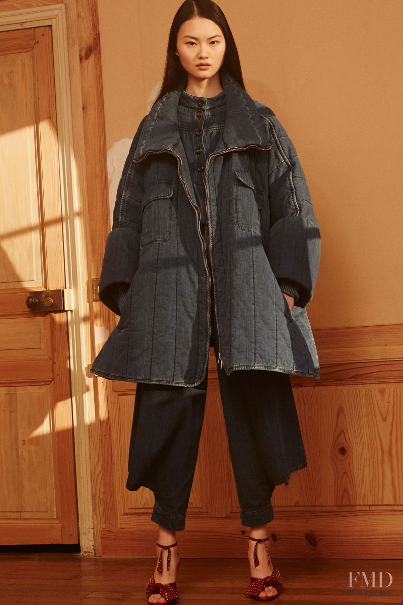 Cong He featured in  the Chloe lookbook for Pre-Fall 2017