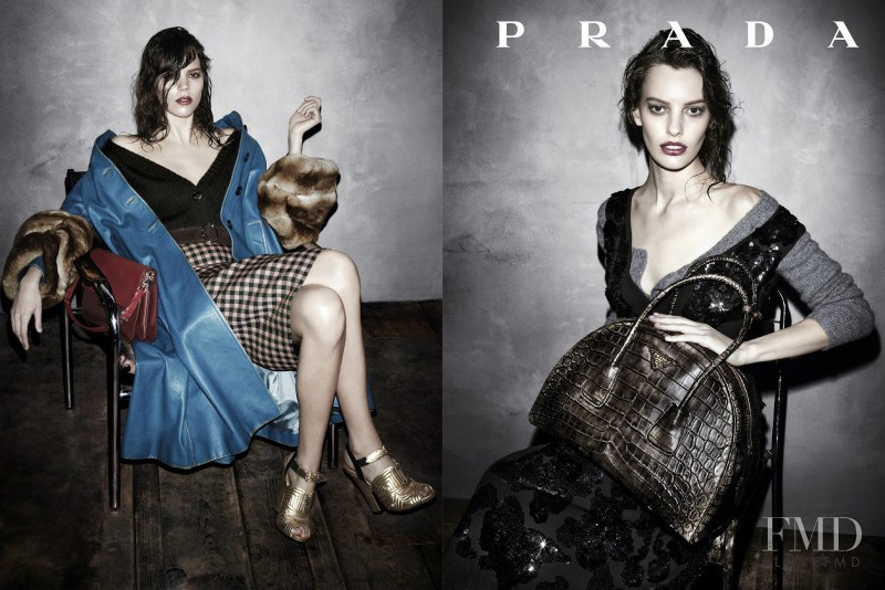 Amanda Murphy featured in  the Prada advertisement for Autumn/Winter 2013