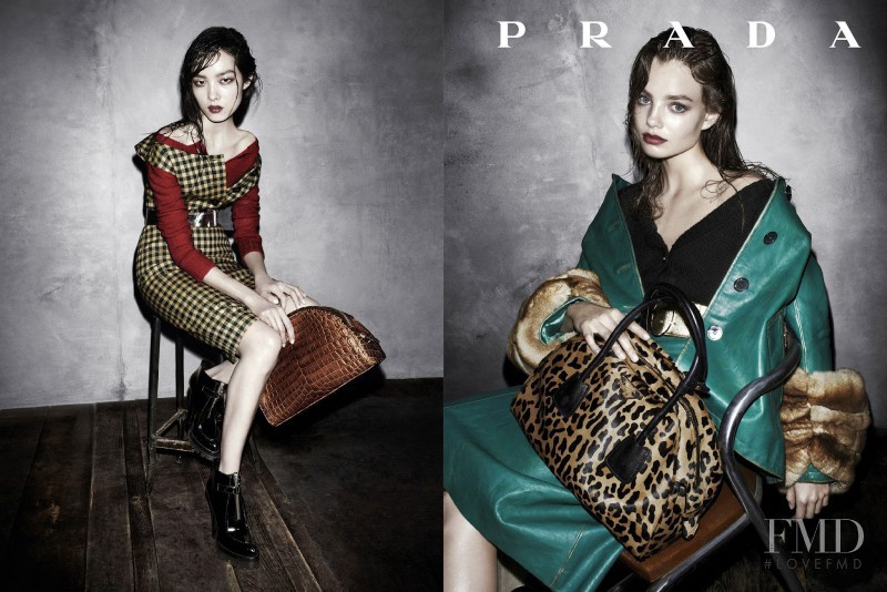 Fei Fei Sun featured in  the Prada advertisement for Autumn/Winter 2013