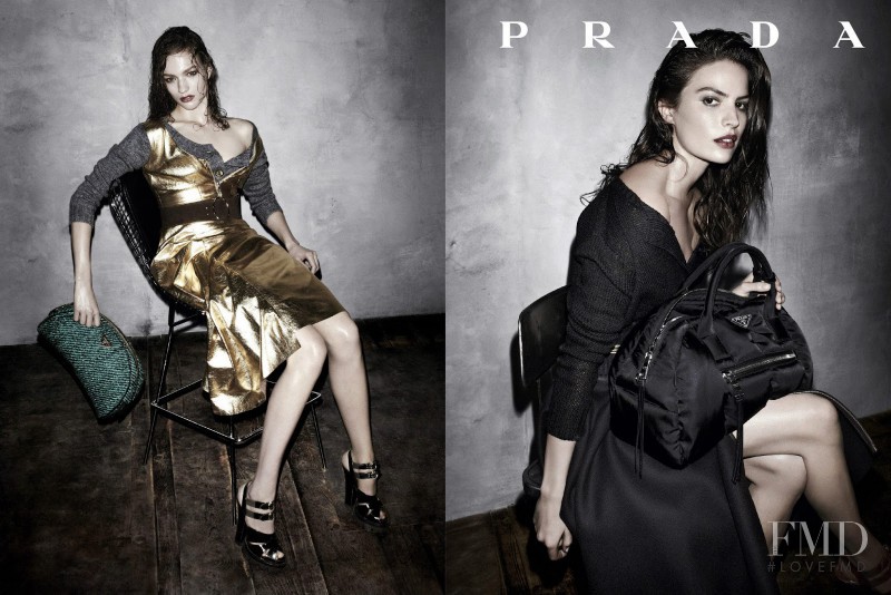 Cameron Russell featured in  the Prada advertisement for Autumn/Winter 2013