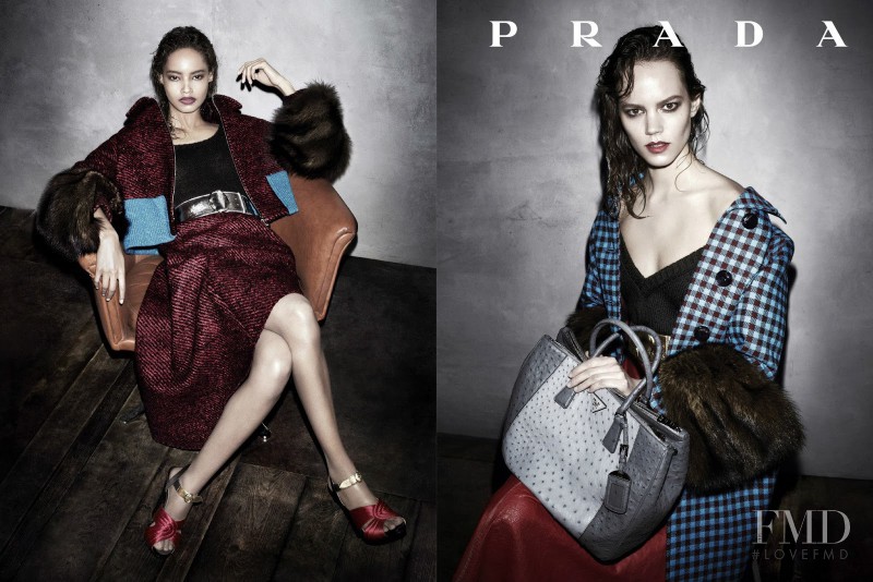 Freja Beha Erichsen featured in  the Prada advertisement for Autumn/Winter 2013