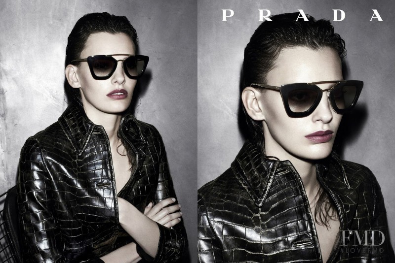 Caroline de Maigret featured in  the Prada advertisement for Autumn/Winter 2013