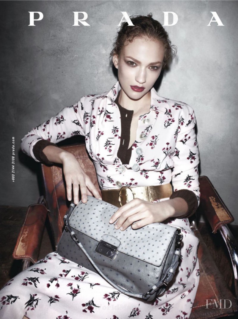 Sophia Ahrens featured in  the Prada advertisement for Autumn/Winter 2013