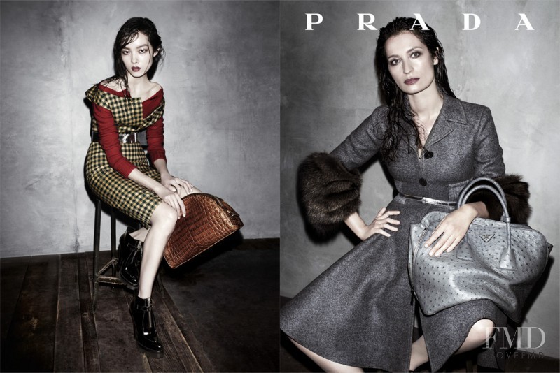 Caroline de Maigret featured in  the Prada advertisement for Autumn/Winter 2013