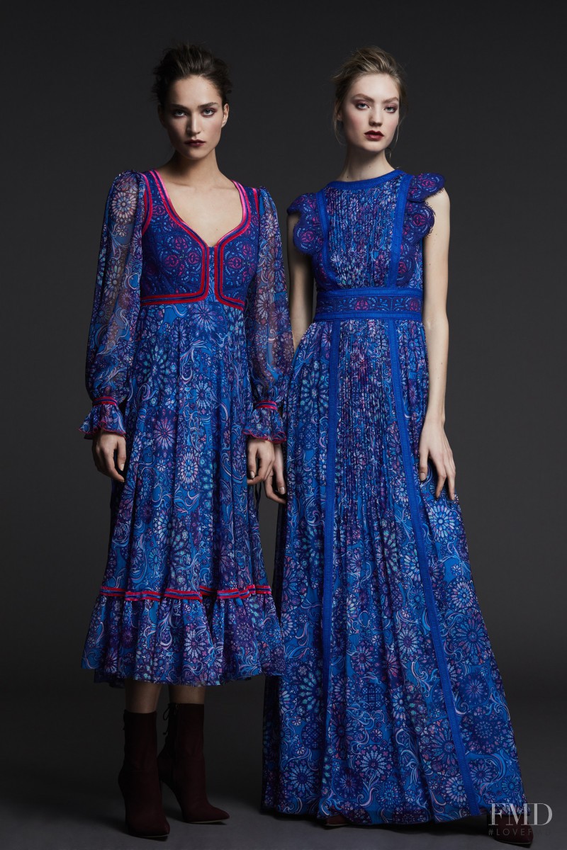 Susanne Knipper featured in  the Tadashi Shoji lookbook for Pre-Fall 2017