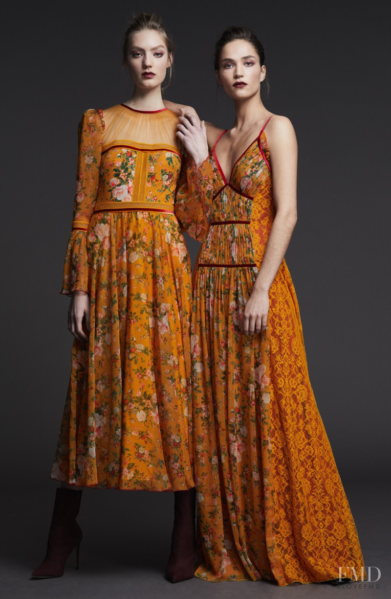 Susanne Knipper featured in  the Tadashi Shoji lookbook for Pre-Fall 2017