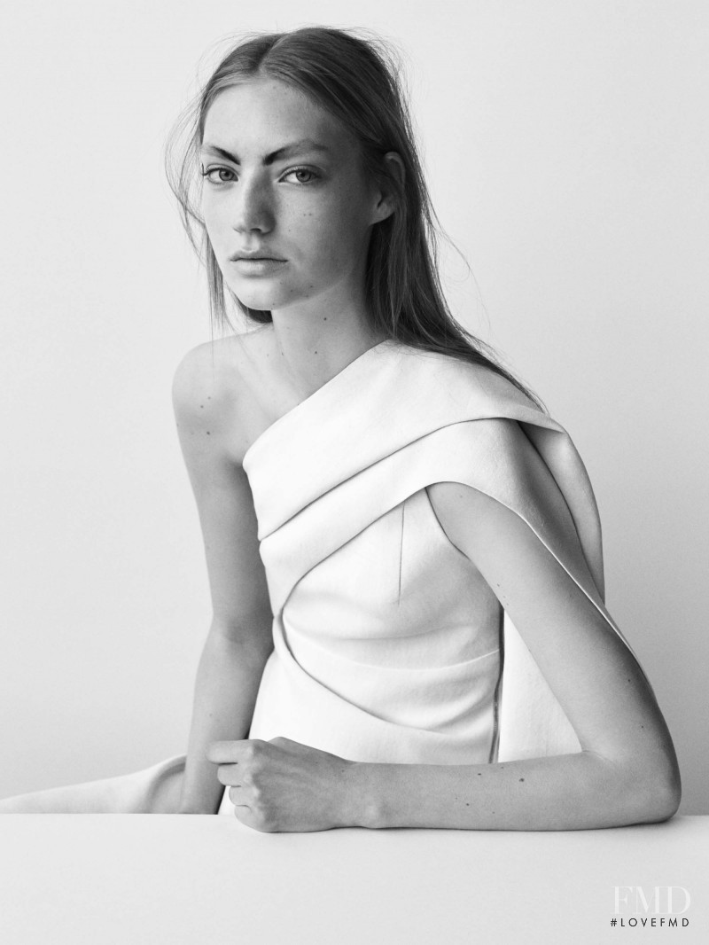 Susanne Knipper featured in  the Narciso Rodriguez lookbook for Resort 2017