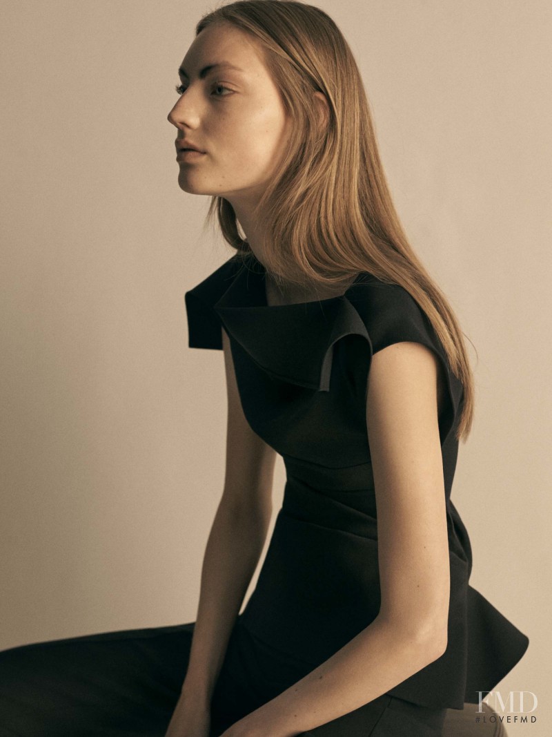 Susanne Knipper featured in  the Narciso Rodriguez lookbook for Resort 2017